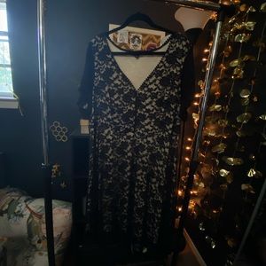 Black Lace with Nude Lining Torrid Dress